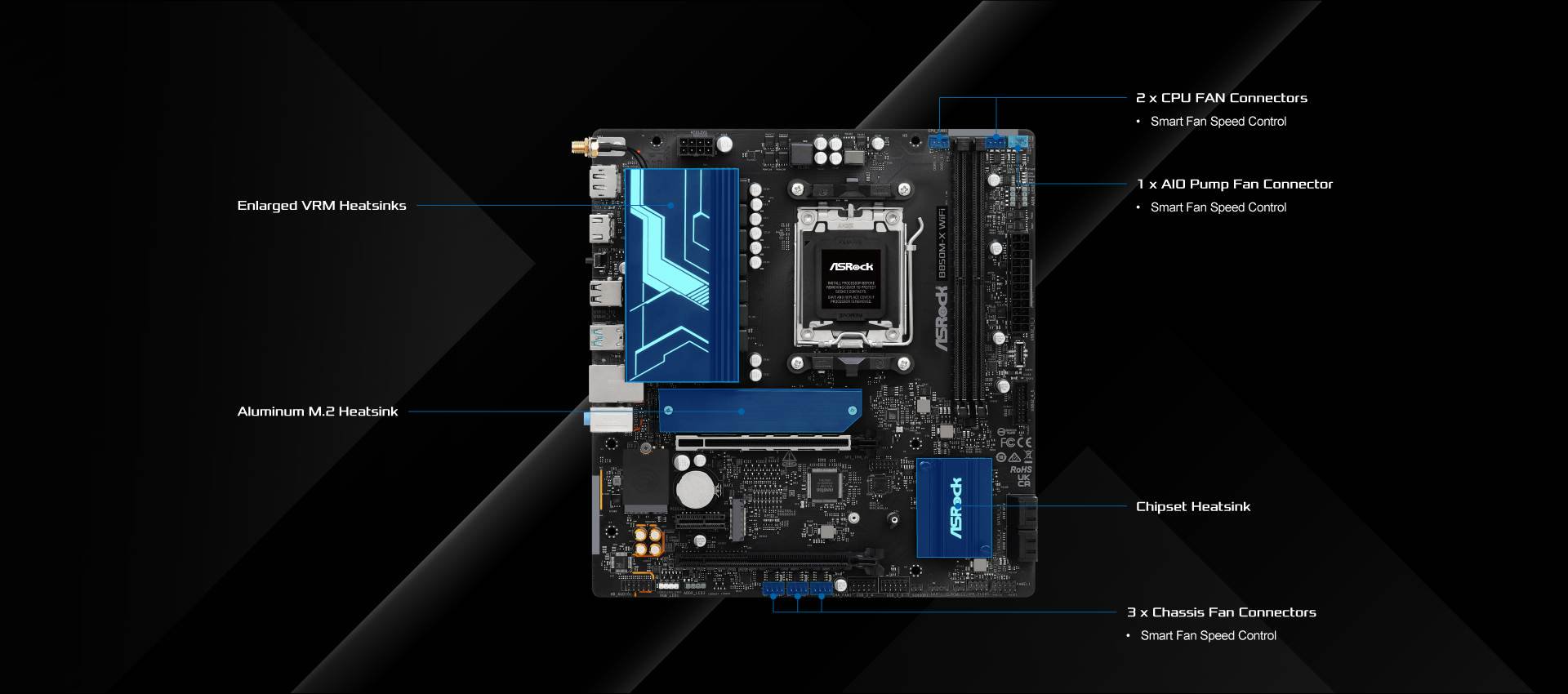 ASRock B850M-X WiFi Motherboard